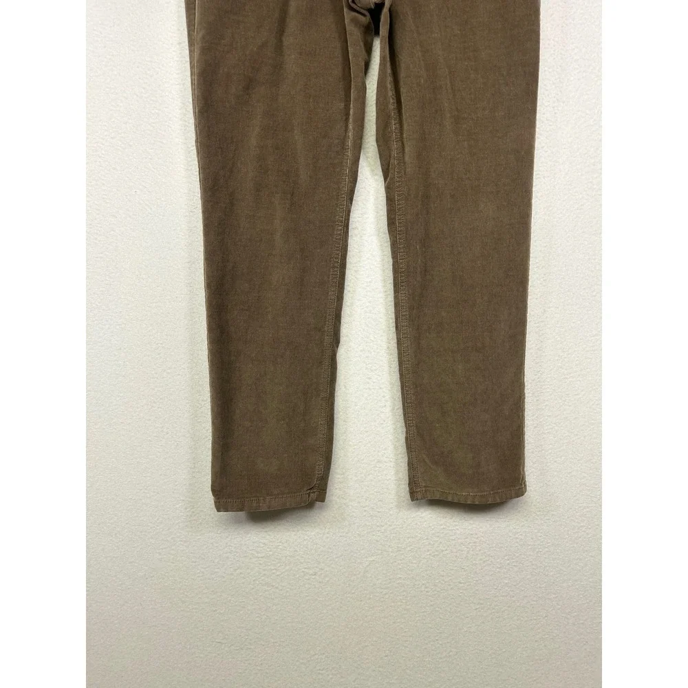 Dark Academia J. Jill Womens 8 Petite Brown Corduroy Straight Leg‎ Stretch Pants - Picture 11 of 13